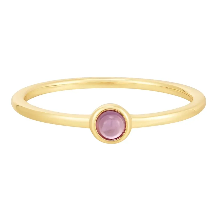Glanzstücke München Ring aus Sterling Silber in Gelbgold mit Amethyst Ringe 1 ct Damen