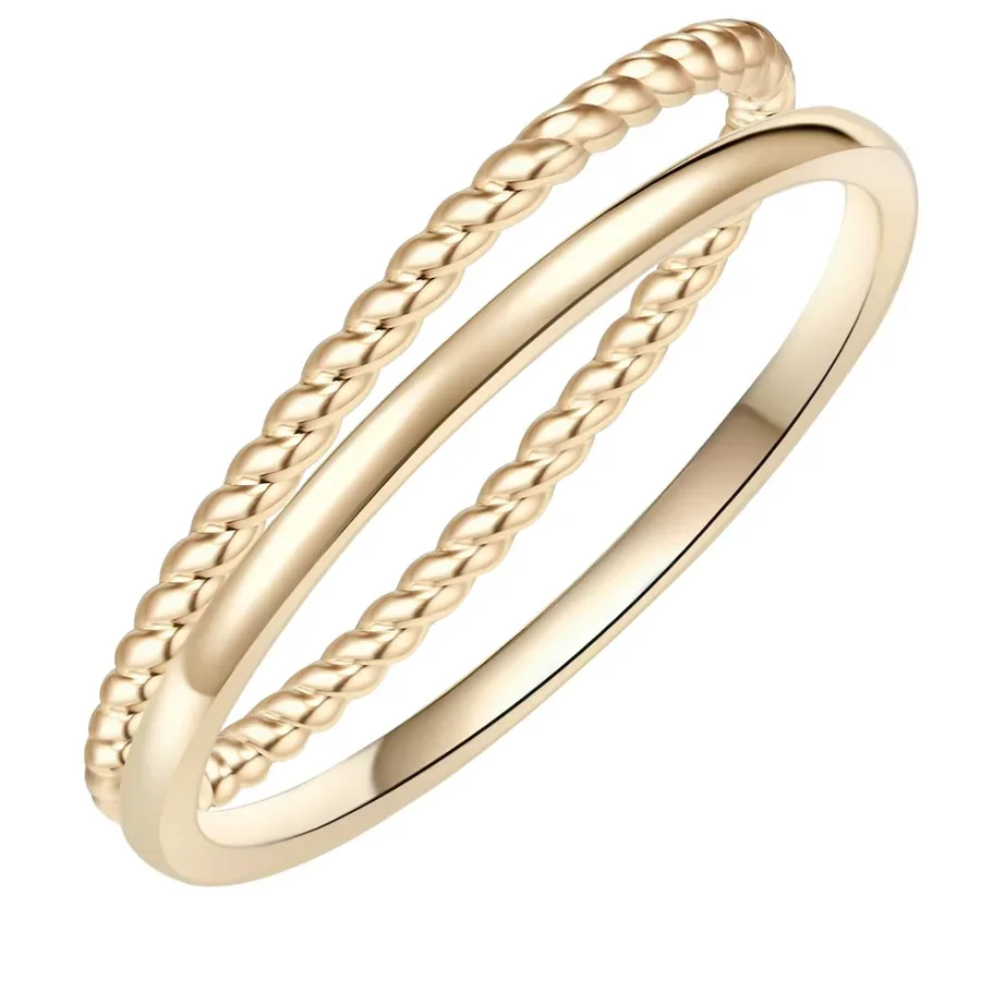 Lulu & Jane Ring Messing in Gelbgold Ringe 1 ct Damen