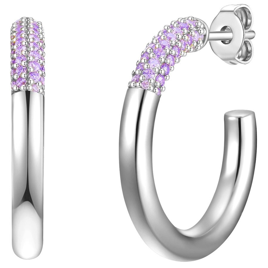 Glanzstücke München Creolen Sterling Silber Zirkonia in Silber Rabattaktion 1 ct Damen