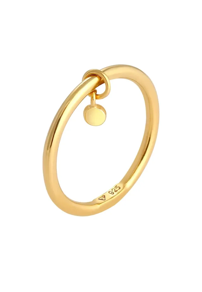 Elli Bandring Stapelring Rund Plättchen Basic 925 Ring Ringe 1 ct Damen