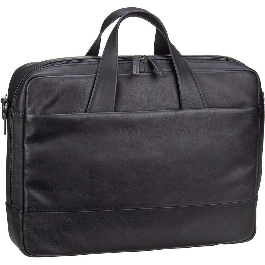 Leonhard Heyden Hamburg Aktentasche Leder 40 cm Laptopfach Laptoptaschen 1 ct Schwarz Herren