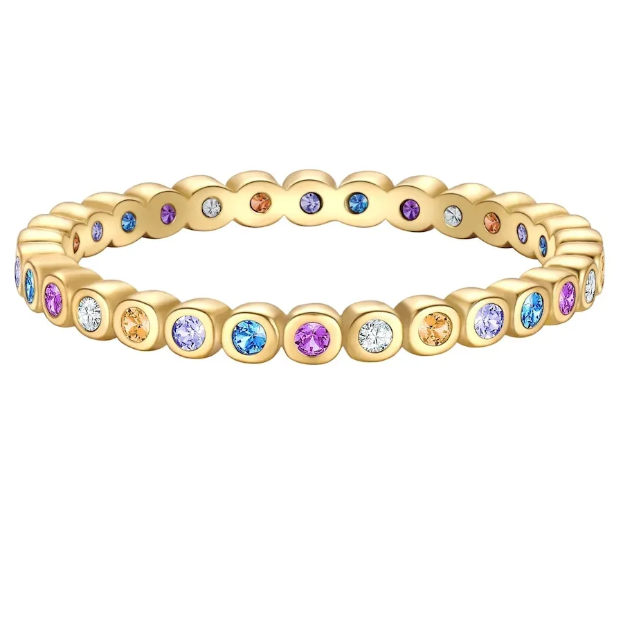 Glanzstücke München Ring aus Sterling Silber in gelbgold mit Zirkonia Ringe 1 ct Damen
