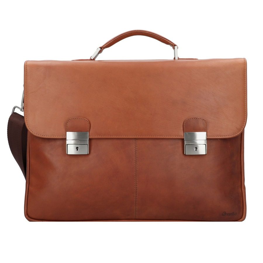 Esquire Dallas Aktentasche Leder 42 cm Laptopfach Laptoptaschen 1 ct Braun Herren