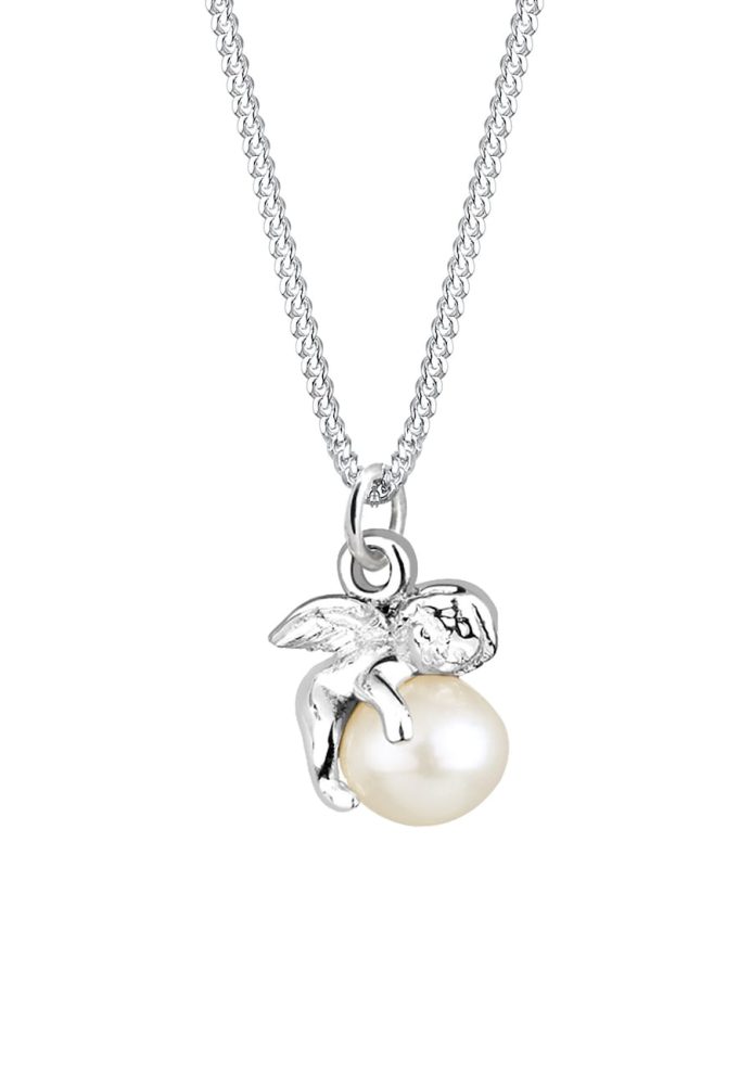 Elli Engel Süßwasserzuchtperle 925 Sterling Silber Ketten 1 ct Damen
