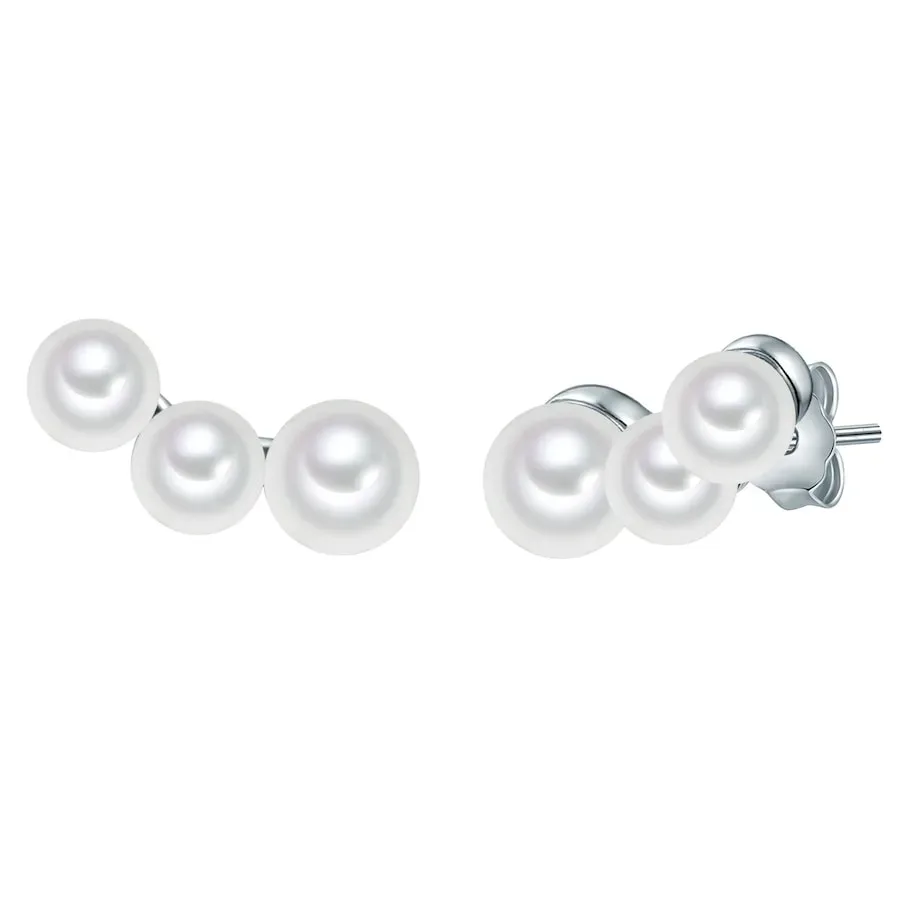 Valero Pearls - Perlen-Ohrstecker, 5mm, Silber