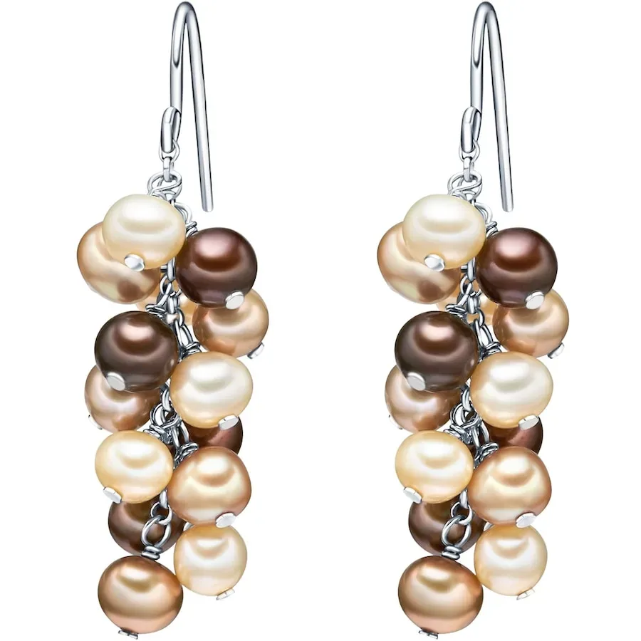 Valero Pearls Ohrstecker Sterling Silber Süßwasser-Zuchtperle in Silber Ohrringe 1 ct Damen