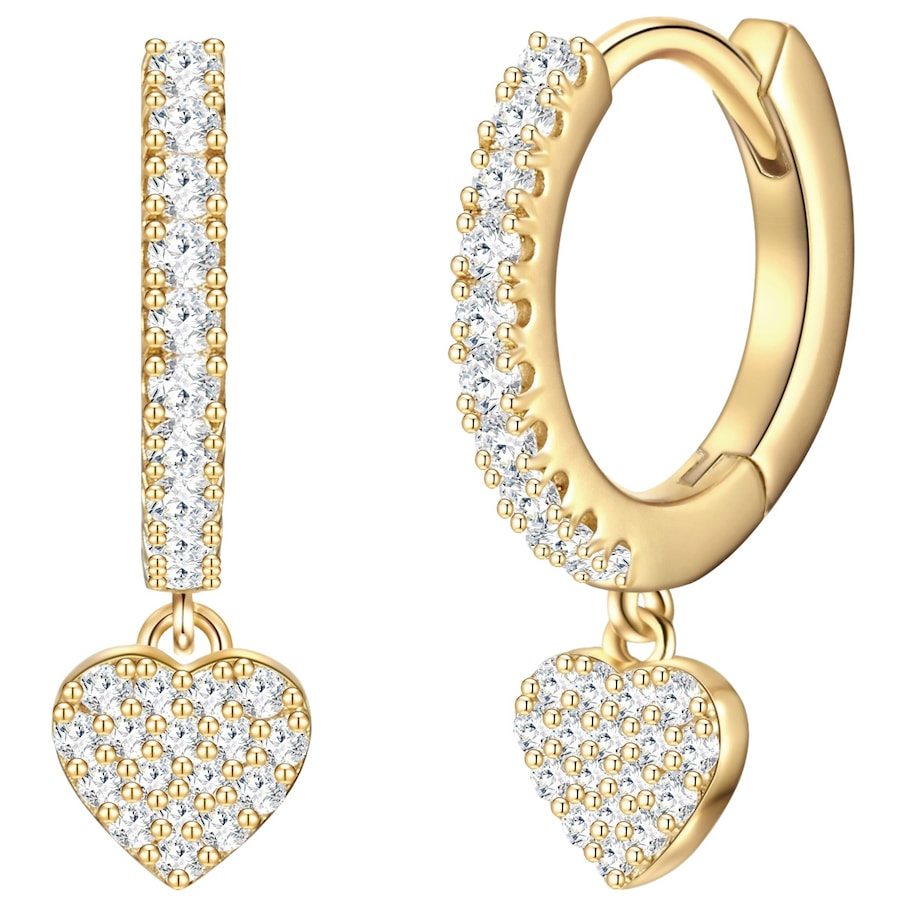 Glanzstücke München - Creolen Herz, 17mm, Gold