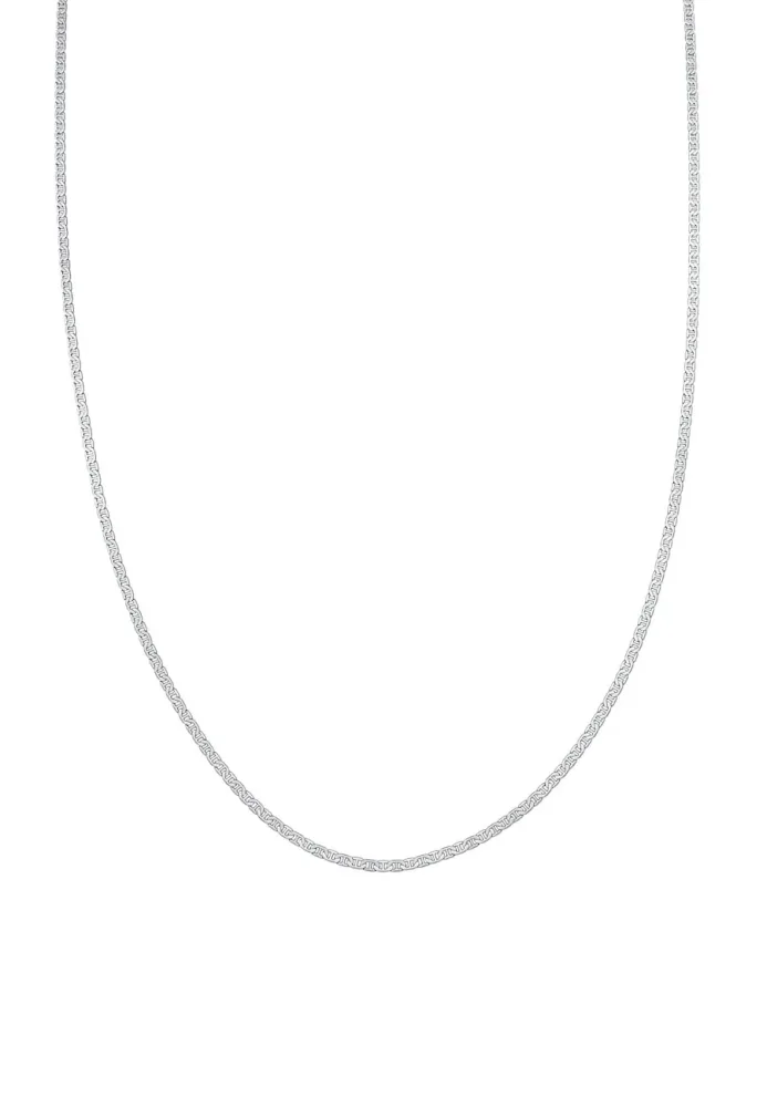 Kuzzoi - Halskette  Stäbchenpanzerkette Basic 925 Silber, 55 CM