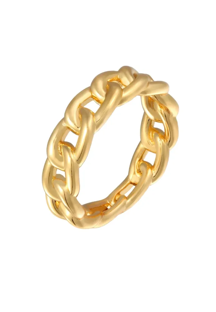 Elli Elli Ring Gliederring Bandring Farbe Gold für Damen Ringe 1 ct
