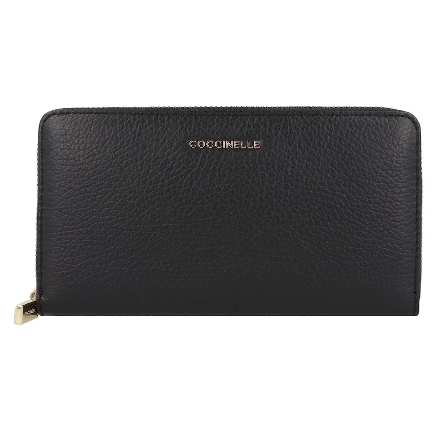 Coccinelle Metallic Soft Damengeldbörse Portemonnaies 1 ct Schwarz