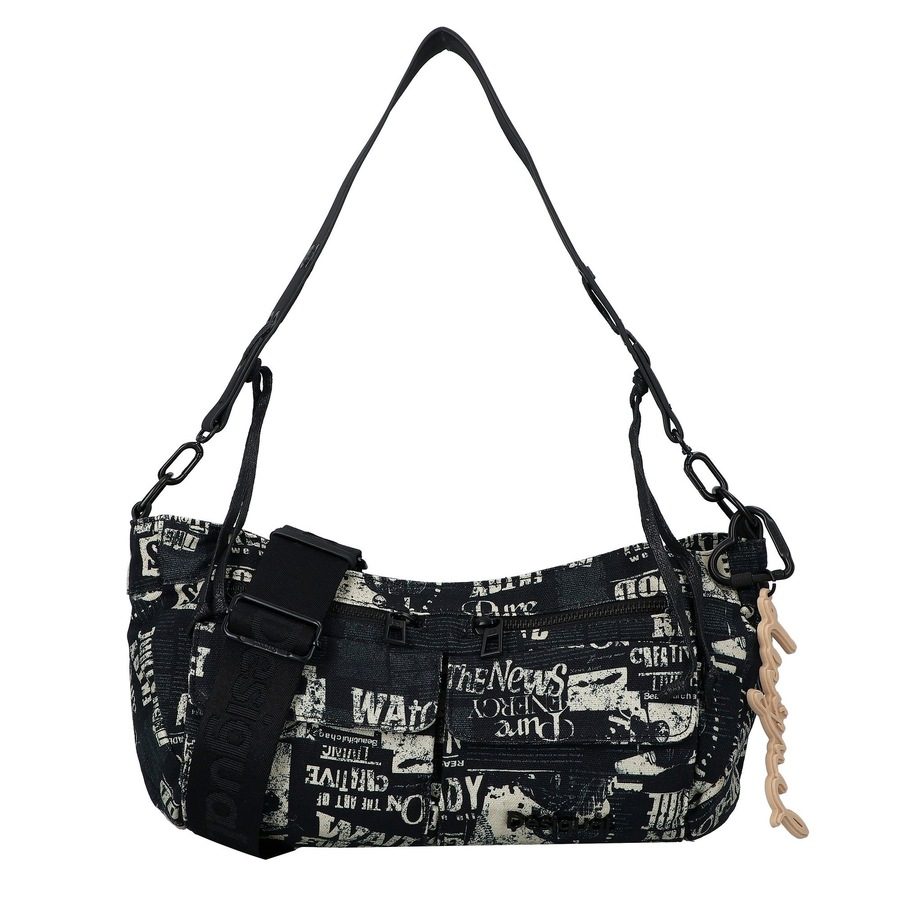 Desigual Newspaper Schultertasche Handtaschen 1 ct Schwarz Damen