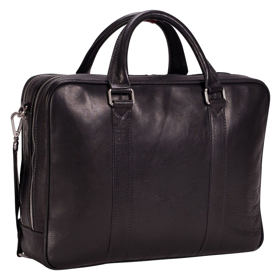 Leonhard Heyden Bergamo Aktentasche Leder 41 cm Laptopfach Laptoptaschen 1 ct Schwarz Herren