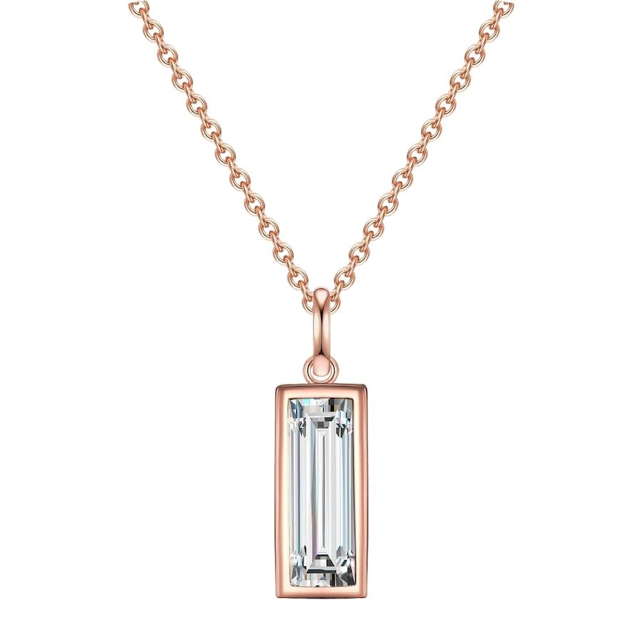 Glanzstücke München Halskette Sterling Silber Zirkonia in Roségold Ketten 1 ct Damen
