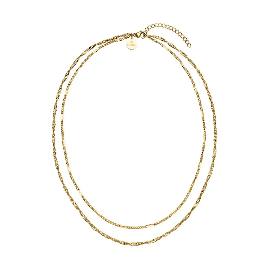 Purelei Authentic Kette 100% Edelstahl Ketten 1 ct Hellbraun