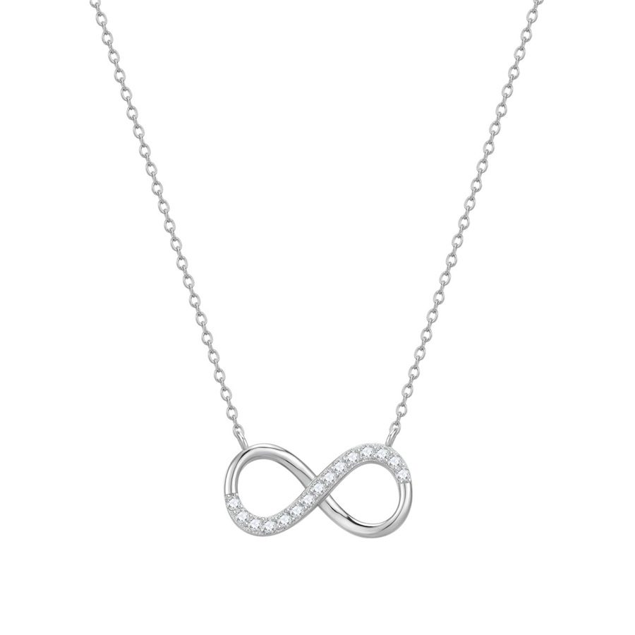 Rafaela Donata Halskette Infinity aus Sterling Silber in Silber mit Zirkonia Ketten 1 ct Damen