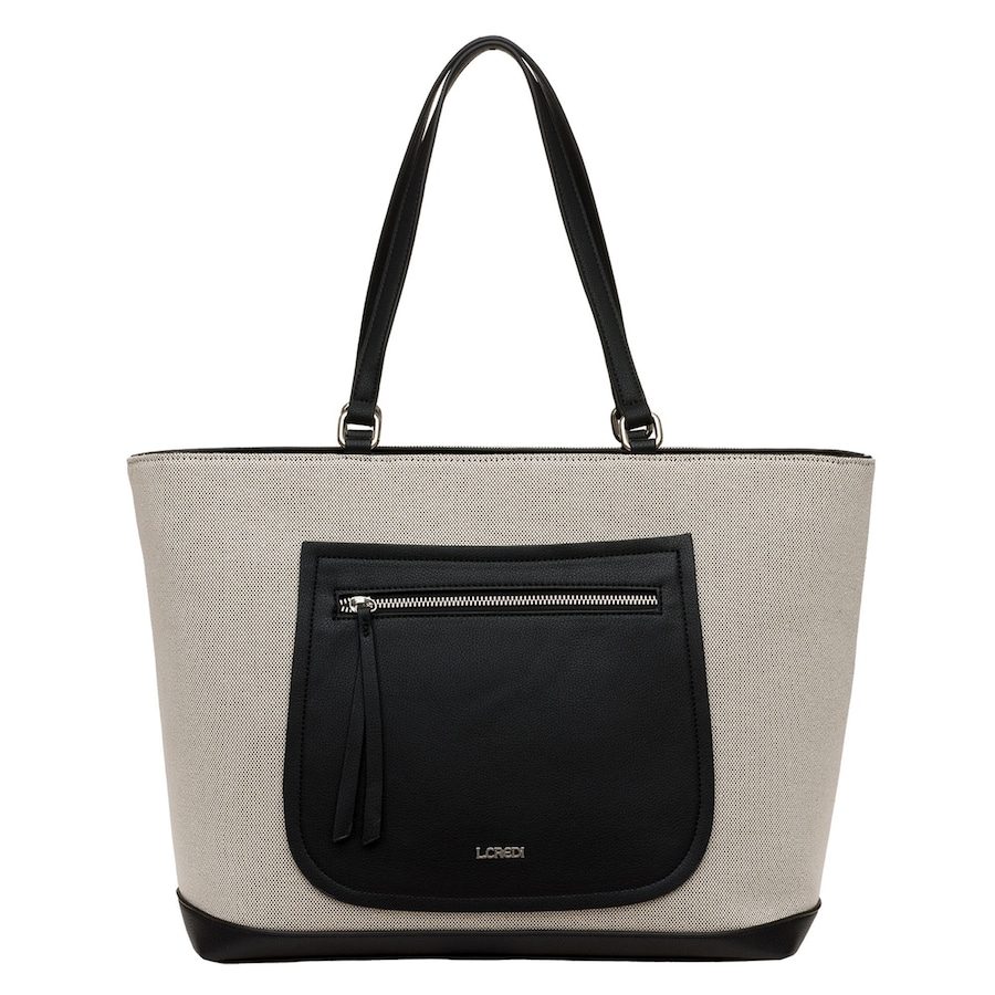 L.CREDI Paola Shopper Tasche 44 cm Handtaschen 1 ct Schwarz Damen