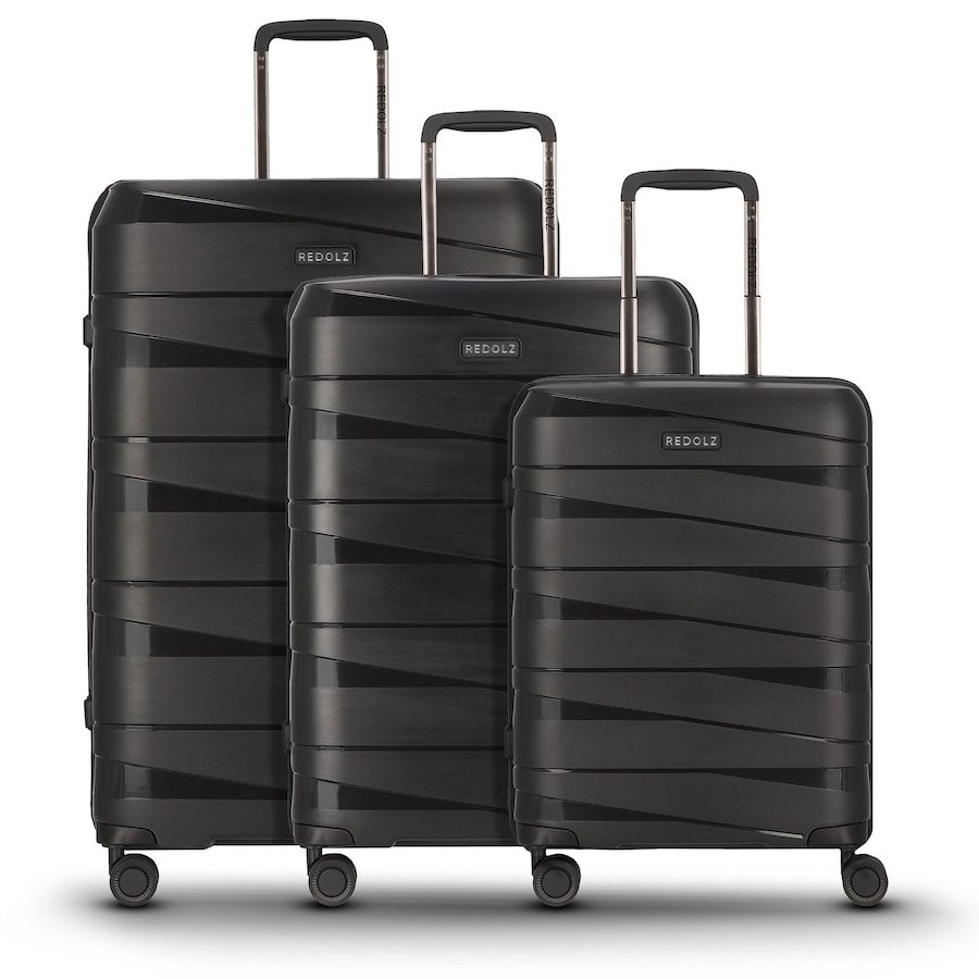 Redolz Essentials 10 3-SET 4 Rollen Kofferset 3-teilig Reisetaschen 1 ct Schwarz Herren