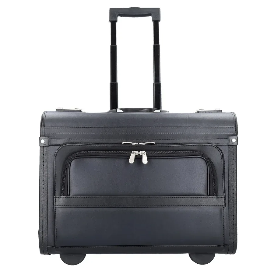 Dermata Pilotenkoffer Trolley 48 cm Laptopfach Reisetaschen 1 ct Schwarz Herren