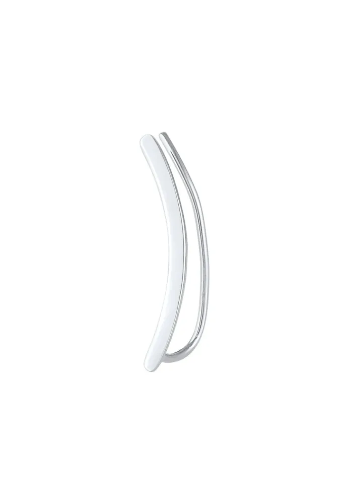 Elli Single Earclimber Ohrklemme Gewölbt 925er Silber Ohrringe 1 ct Damen