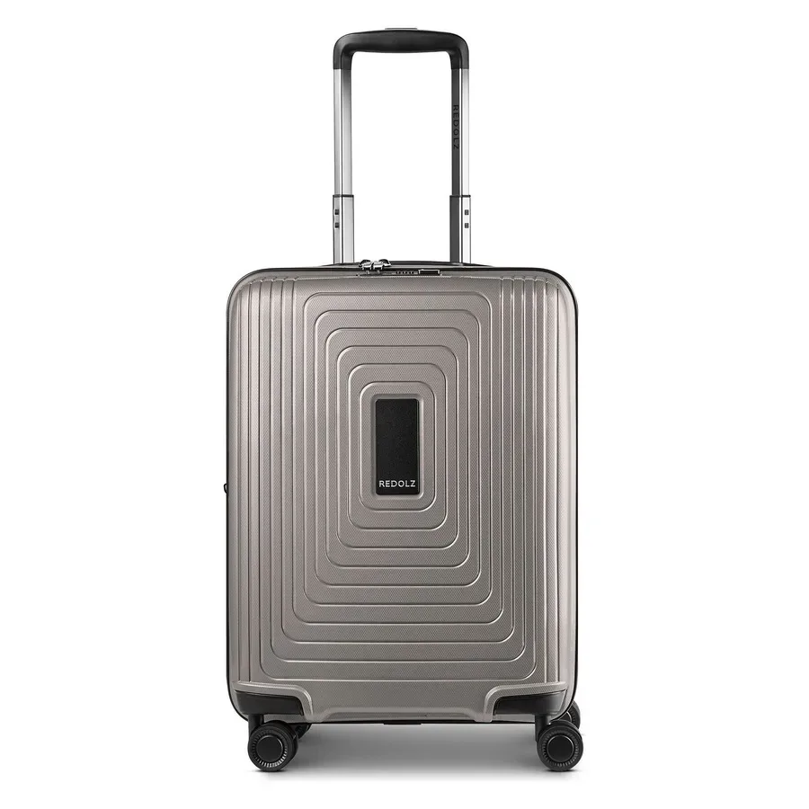 Redolz Essentials 14 4 Rollen Kabinentrolley 55 cm mit Dehnfalte Reisetaschen 1 ct Grau Herren