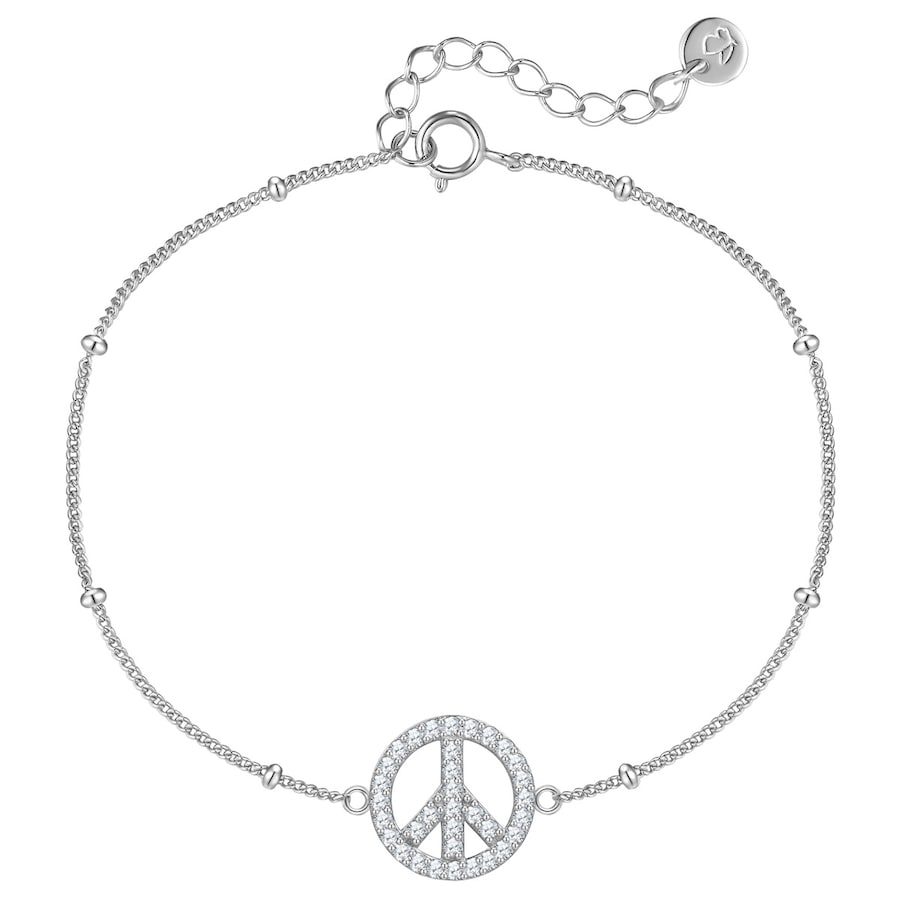 Glanzstücke München Armband Peace aus Sterling Silber in Silber mit Zirkonia Armbänder & Armreife 1 ct Damen