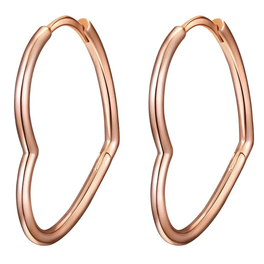 Glanzstücke München Creolen Herz aus Sterling Silber in gelbgold Ohrringe 1 ct Damen