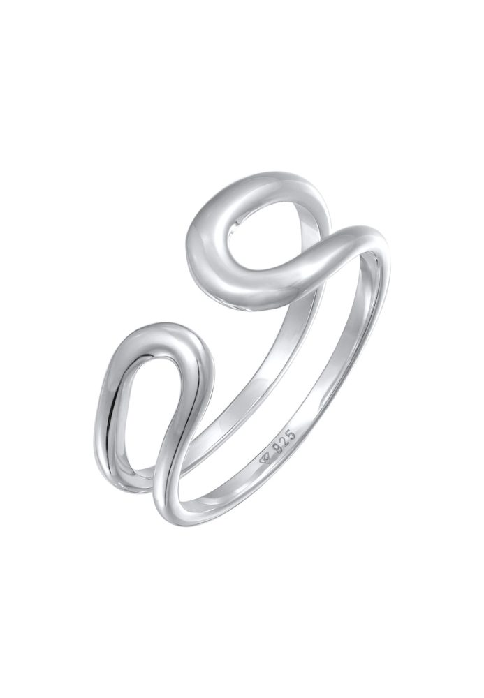 Elli PREMIUM Elli PREMIUM Ring Offen Modern Verstellbar 925 Silber Ringe 1 ct Damen