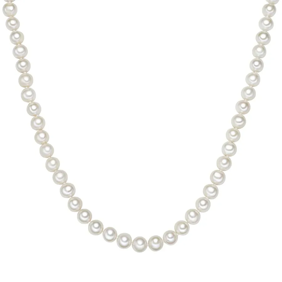 Valero Pearls Perlen-Kette Sterling Silber Süßwasser-Zuchtperle in Silber Ketten 1 ct Damen