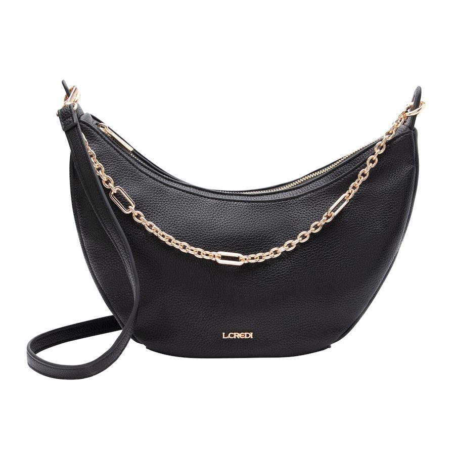 L.CREDI Petrona Schultertasche 30 cm Handtaschen 1 ct Schwarz Damen