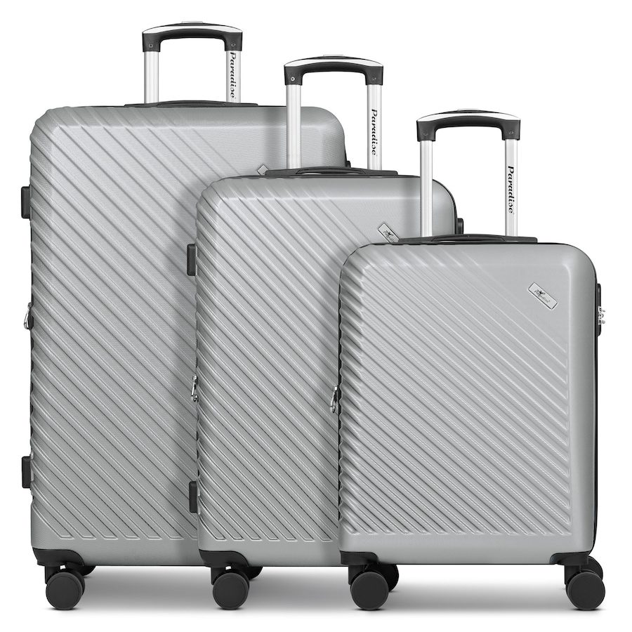 CHECK.IN Paradise 2.0 4 Rollen Kofferset 3-teilig mit Dehnfalte Rabattaktion 1 ct Silber Herren