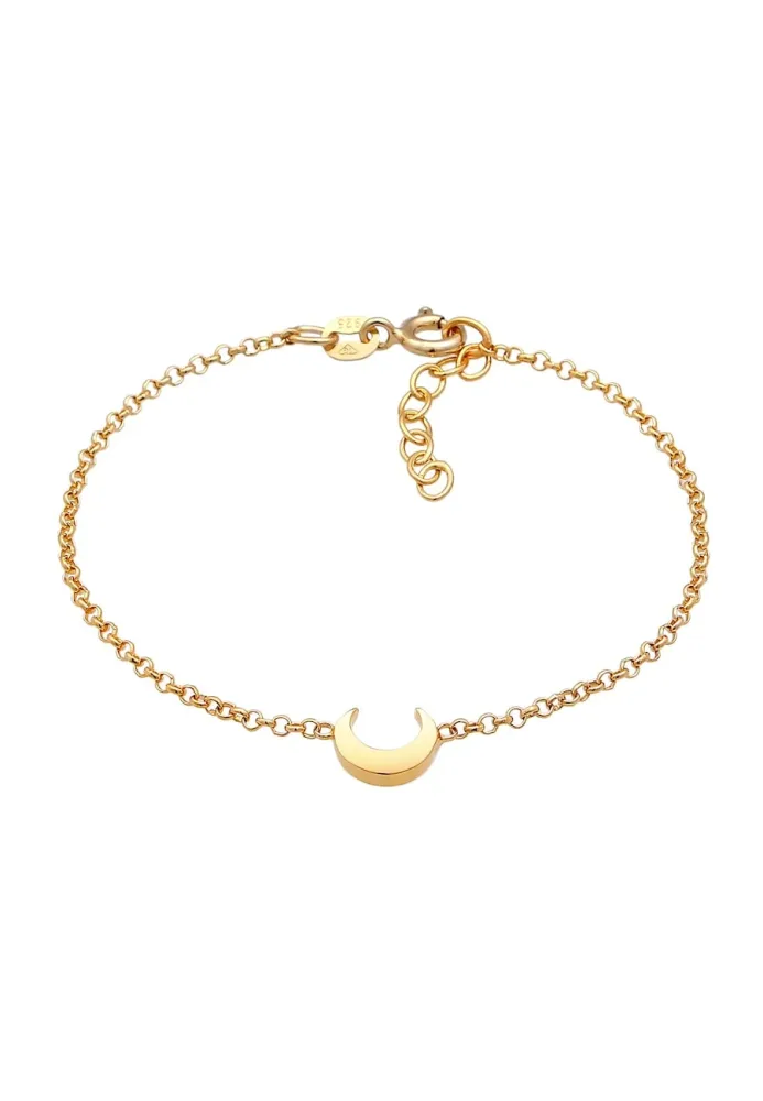 Elli - Armband Kids Halbmond Mond Astro, 14cm, Gold