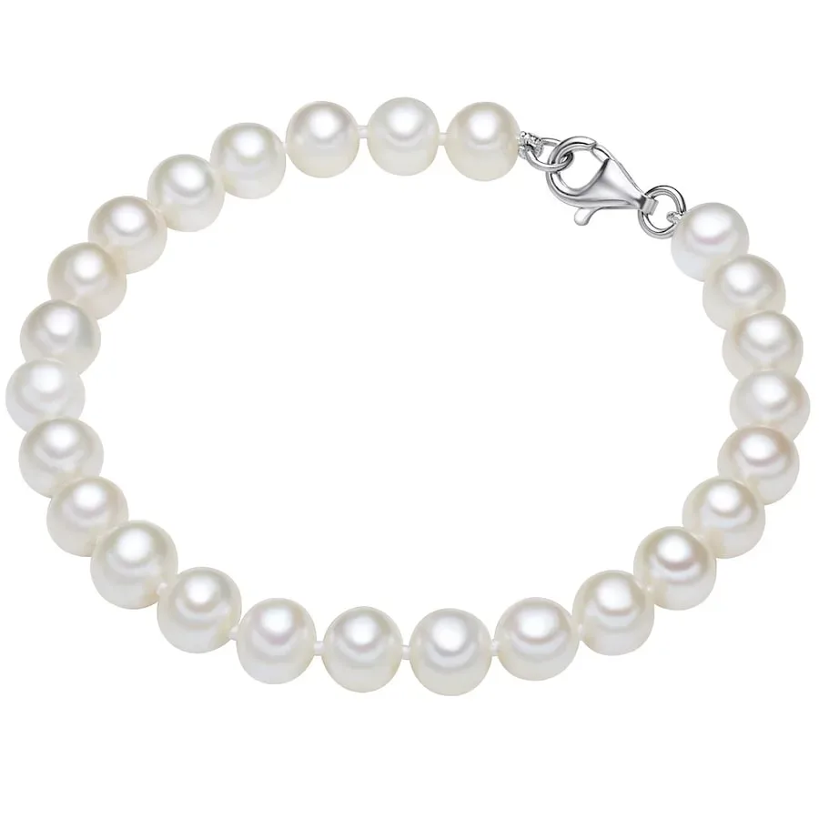 Valero Pearls - Perlen-Armband, One Size, Weiss