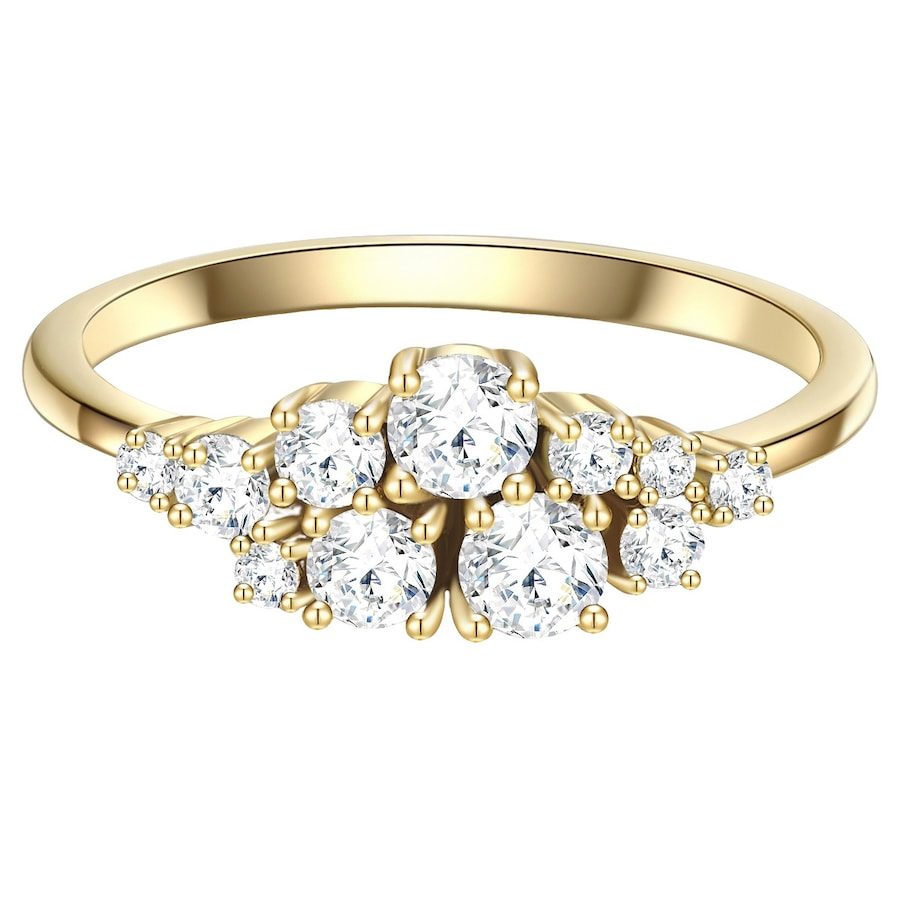 Glanzstücke München Ring aus Sterling Silber in gelbgold mit Zirkonia Ringe 1 ct Damen