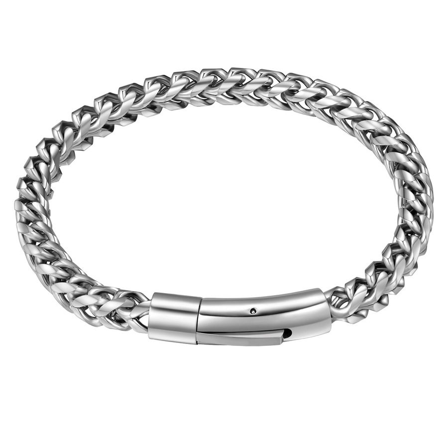 True Rebels Armband aus Edelstahl in Silber Armbänder & Armreife 1 ct Herren