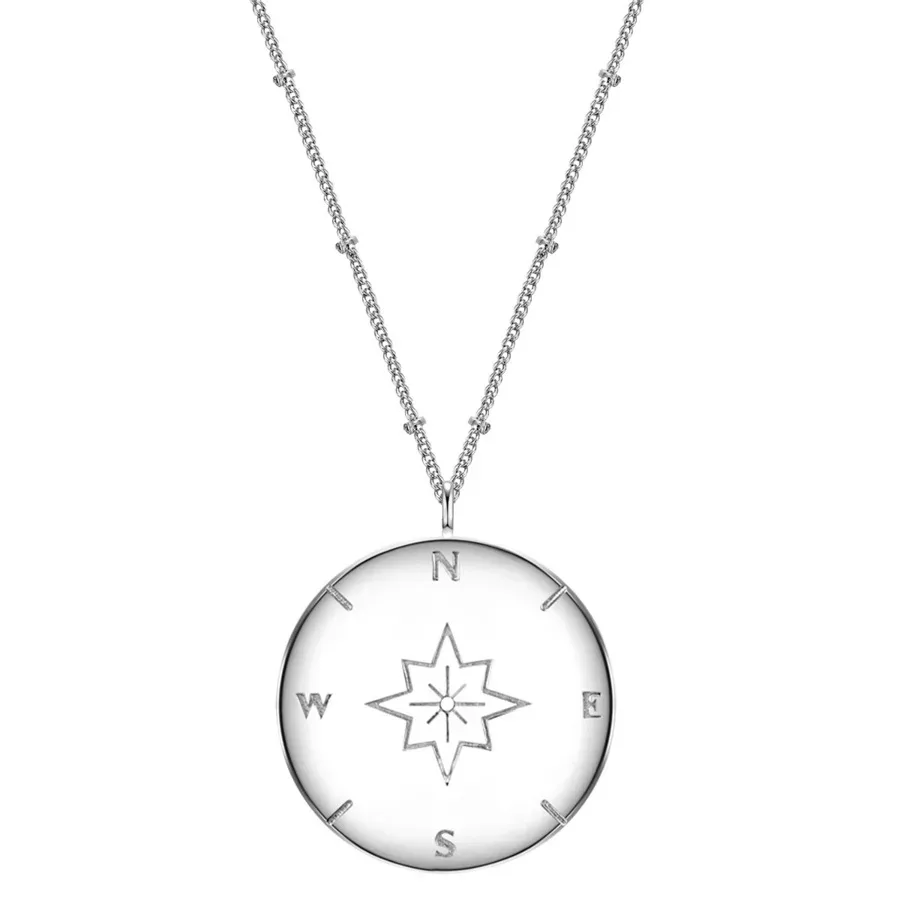Glanzstücke München Halskette Kompass Sterling Silber in Silber Ketten 1 ct Damen