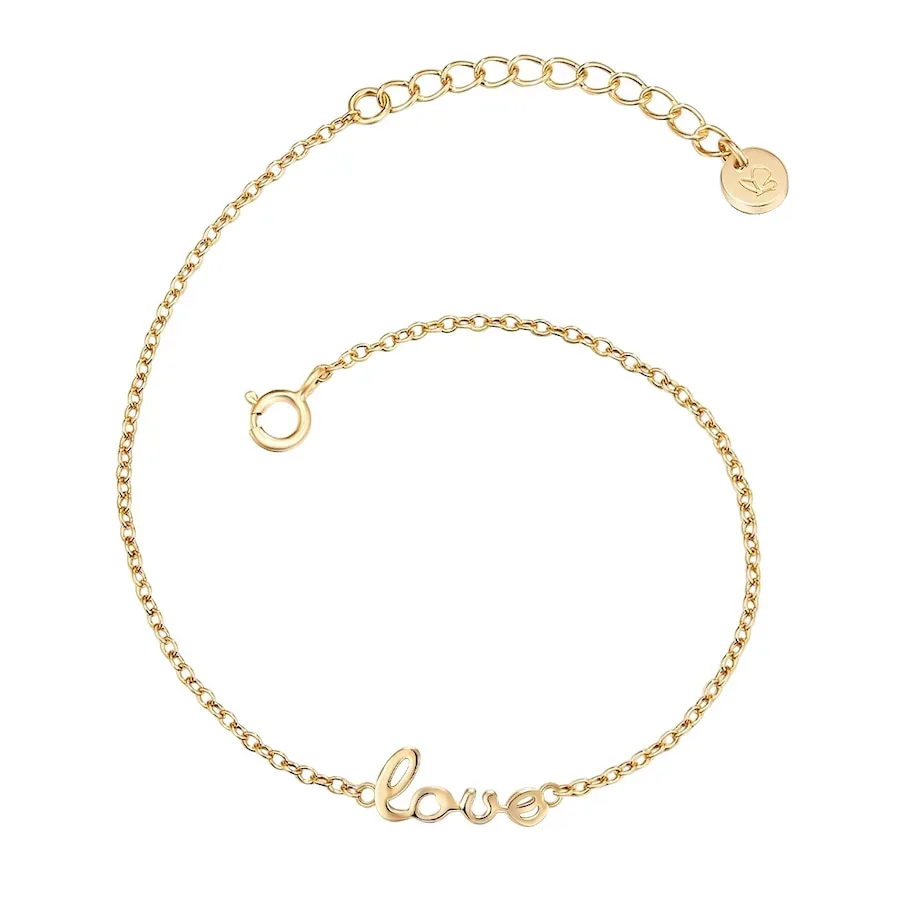 Glanzstücke München Armband love Sterling Silber in Gelbgold Armbänder & Armreife 1 ct Damen