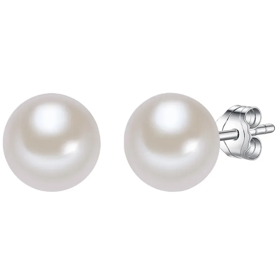 Valero Pearls - Perlen-Ohrstecker, 10mm, Weiss