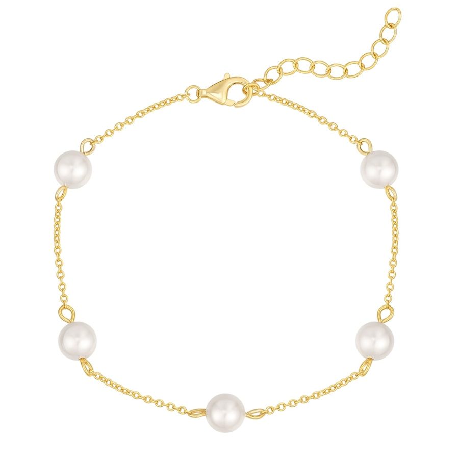 Rafaela Donata Armband aus Sterling Silber in Gelbgold mit Perlmutt Armbänder & Armreife 1 ct Damen