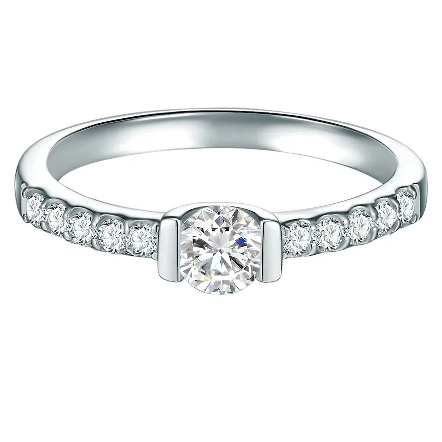 Trilani Ring aus Sterling Silber in silber mit Zirkonia Ringe 1 ct Damen