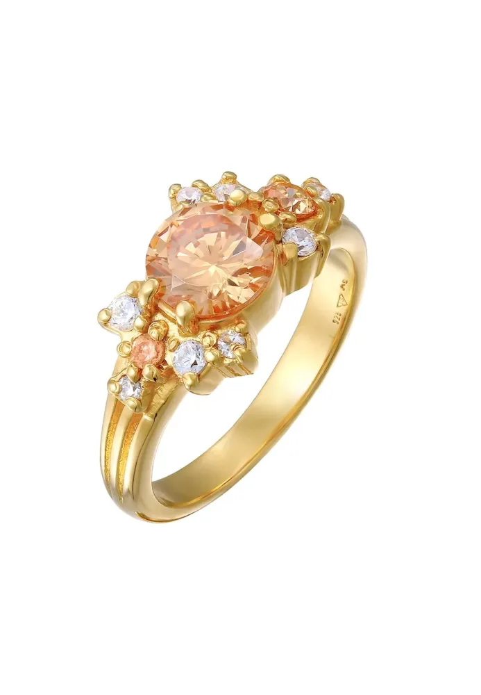 Elli PREMIUM Cocktail Statement Zirkonia 925 Silber Ringe 1 ct Damen