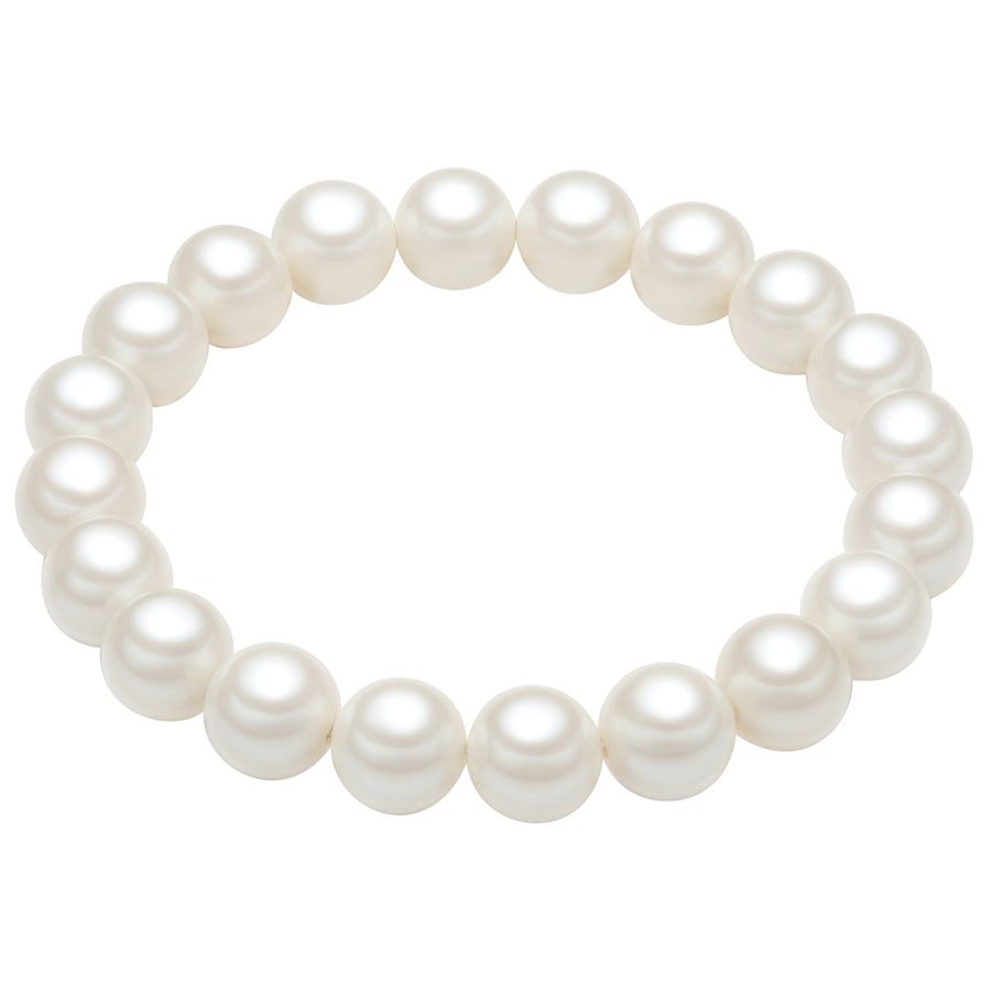 Lulu & Jane Perlen-Armband Muschelkernperle in Weiß Armbänder & Armreife 1 ct Damen