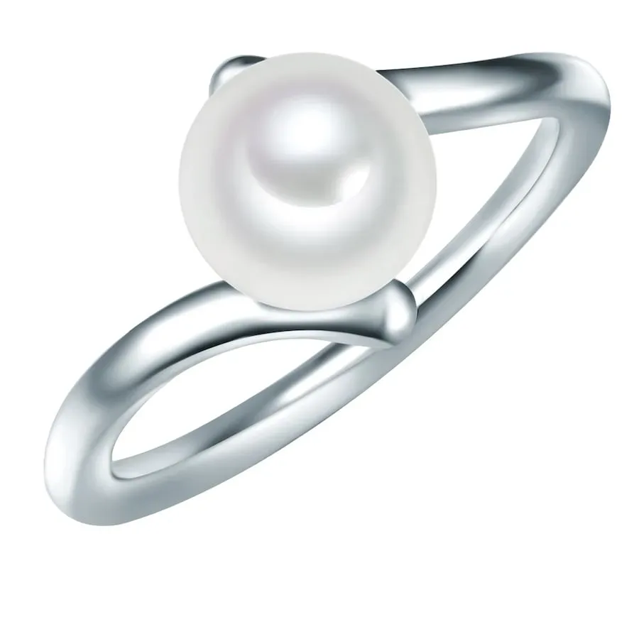 Valero Pearls Ring aus Sterling Silber in silber mit Süßwasser-Zuchtperle Ringe 1 ct Damen