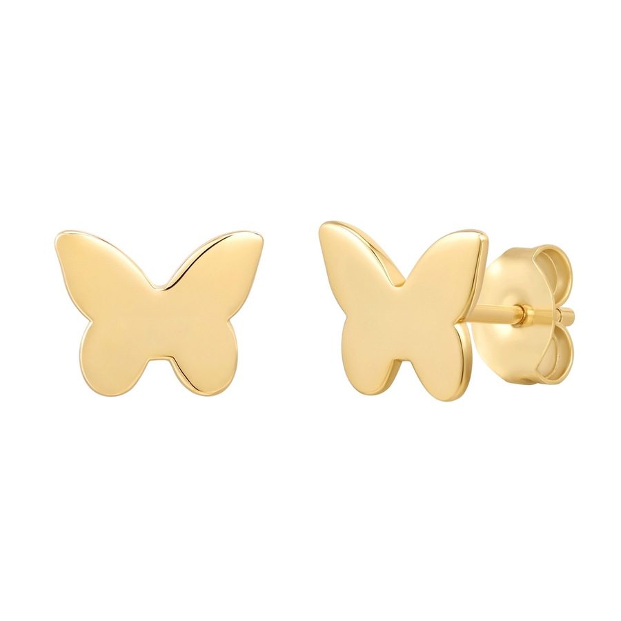 Rafaela Donata Ohrstecker Schmetterling aus Sterling Silber in Gelbgold Ohrringe 1 ct Damen
