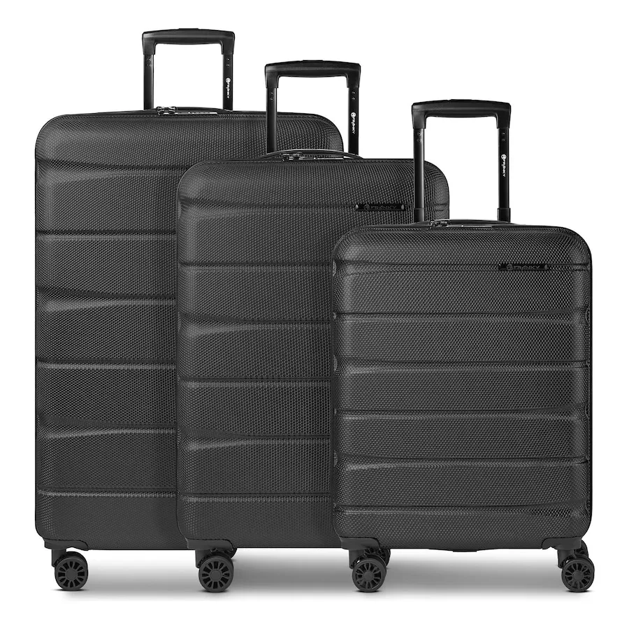 Franky Munich 4.0 4 Rollen Kofferset 3-teilig mit Dehnfalte Reisetaschen 1 ct Schwarz Herren
