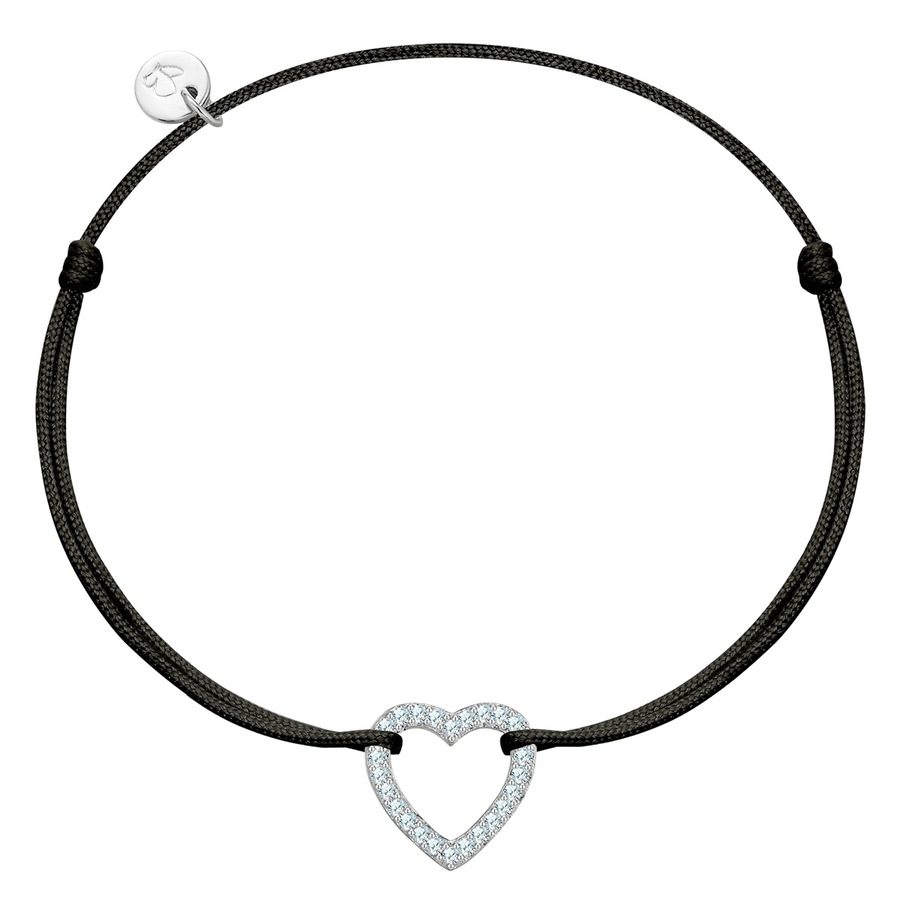 Glanzstücke München Armband Herz aus Sterling Silber in silber mit Zirkonia Armbänder & Armreife 1 ct Damen