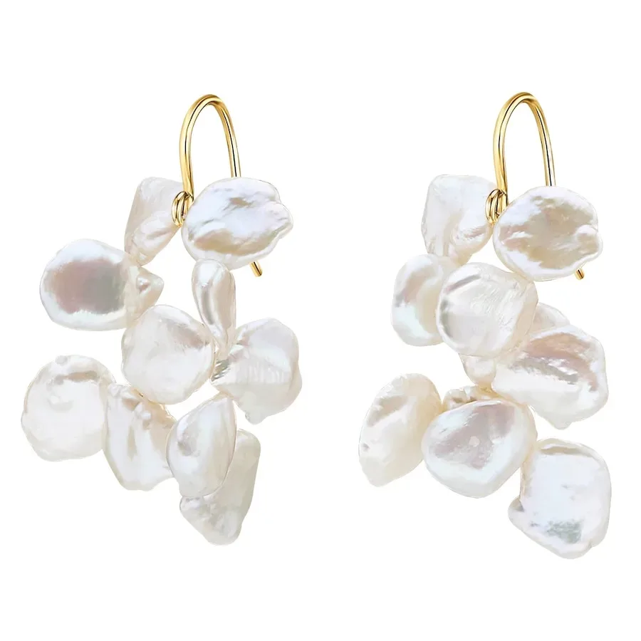 Valero Pearls - Perlen-Ohrhänger, 45mm, Gold
