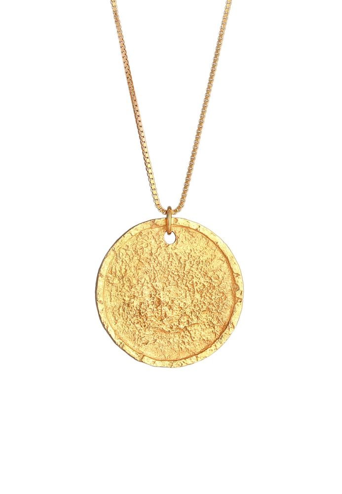 Kuzzoi - Halskette  Coin Vintage Antike Münze, 70 CM, Gold