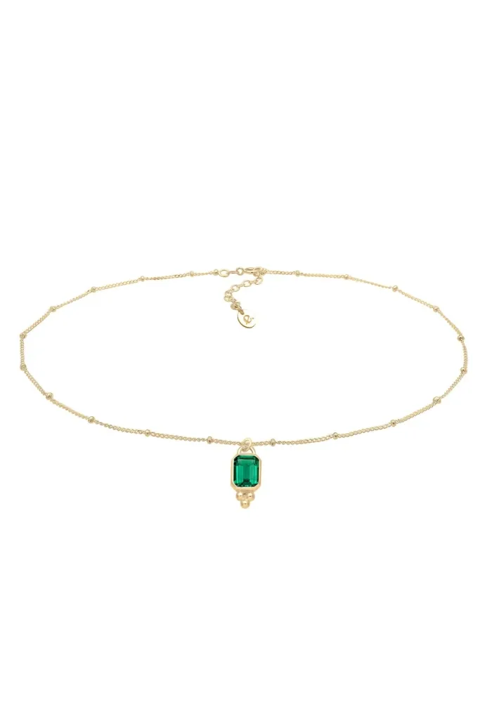Elli PREMIUM Choker Kugelkette Quartz Edelstein 925 Silber Ketten 1 ct Damen