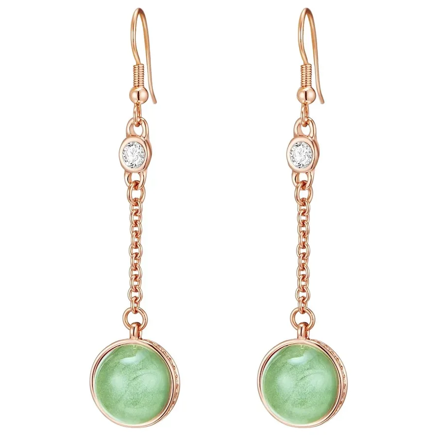 Lulu & Jane Ohrhänger Metall-Legierung verziert mit Kristallen von Swarovski ® in Roségold Ohrringe 1 ct Damen
