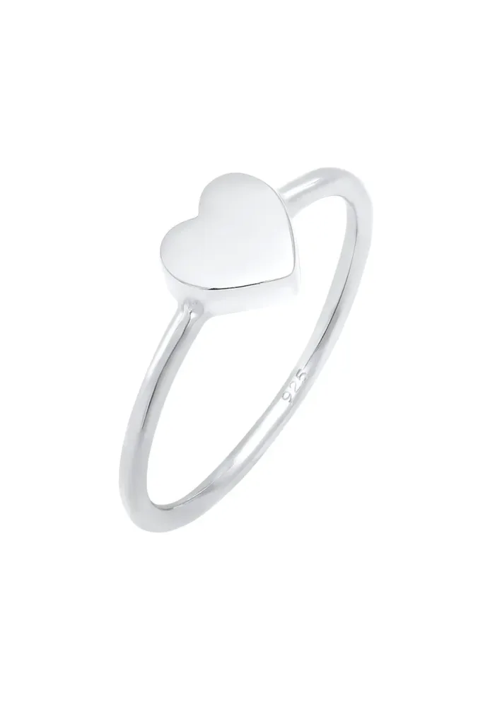 Elli Herz Love Liebe Valentinstag 925 Sterling Silber Ringe 1 ct Damen